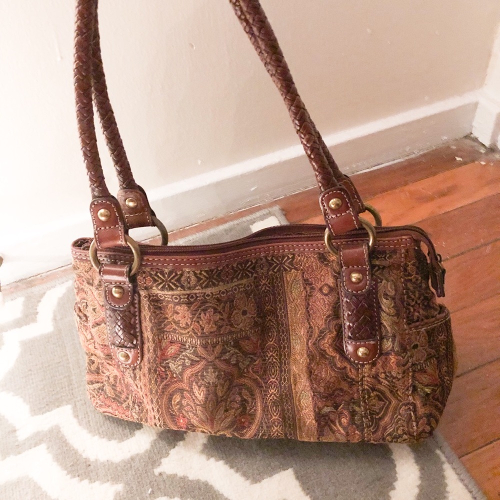 Fossil patterned handbag